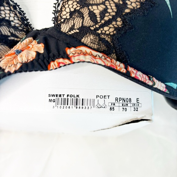 Aubade Sweet Folk Padded Plunge Bra! 32 - Picture 7 of 12